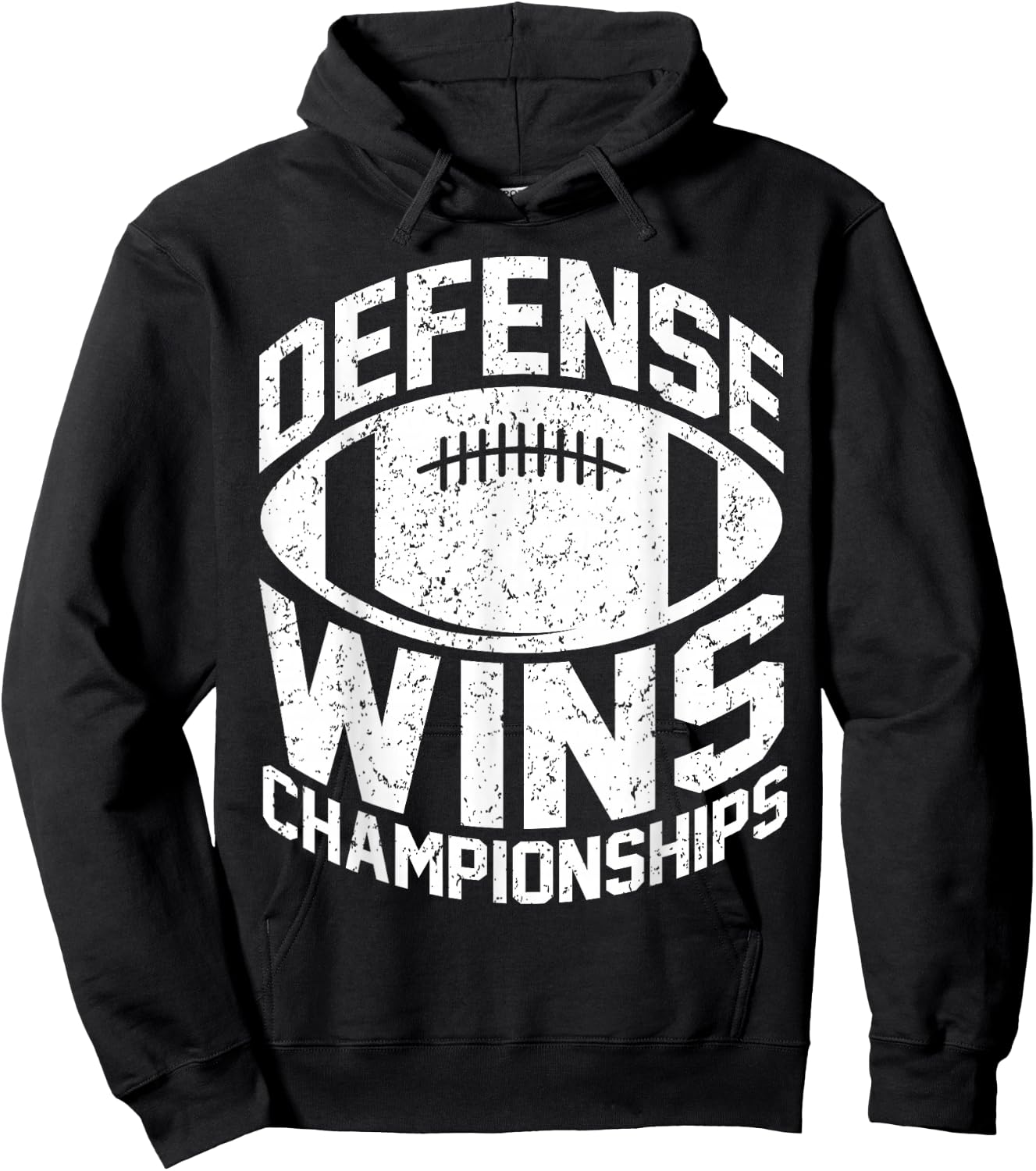 Defense wins Championships | Football Defence Lineman Hoodie - Hoodie | Black