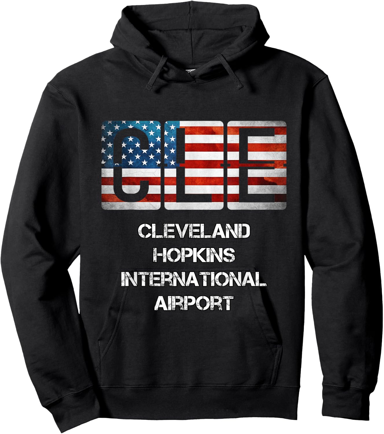 Cleveland Hopkins Airport CLE Aviation Present Hoodie - Hoodie | Black