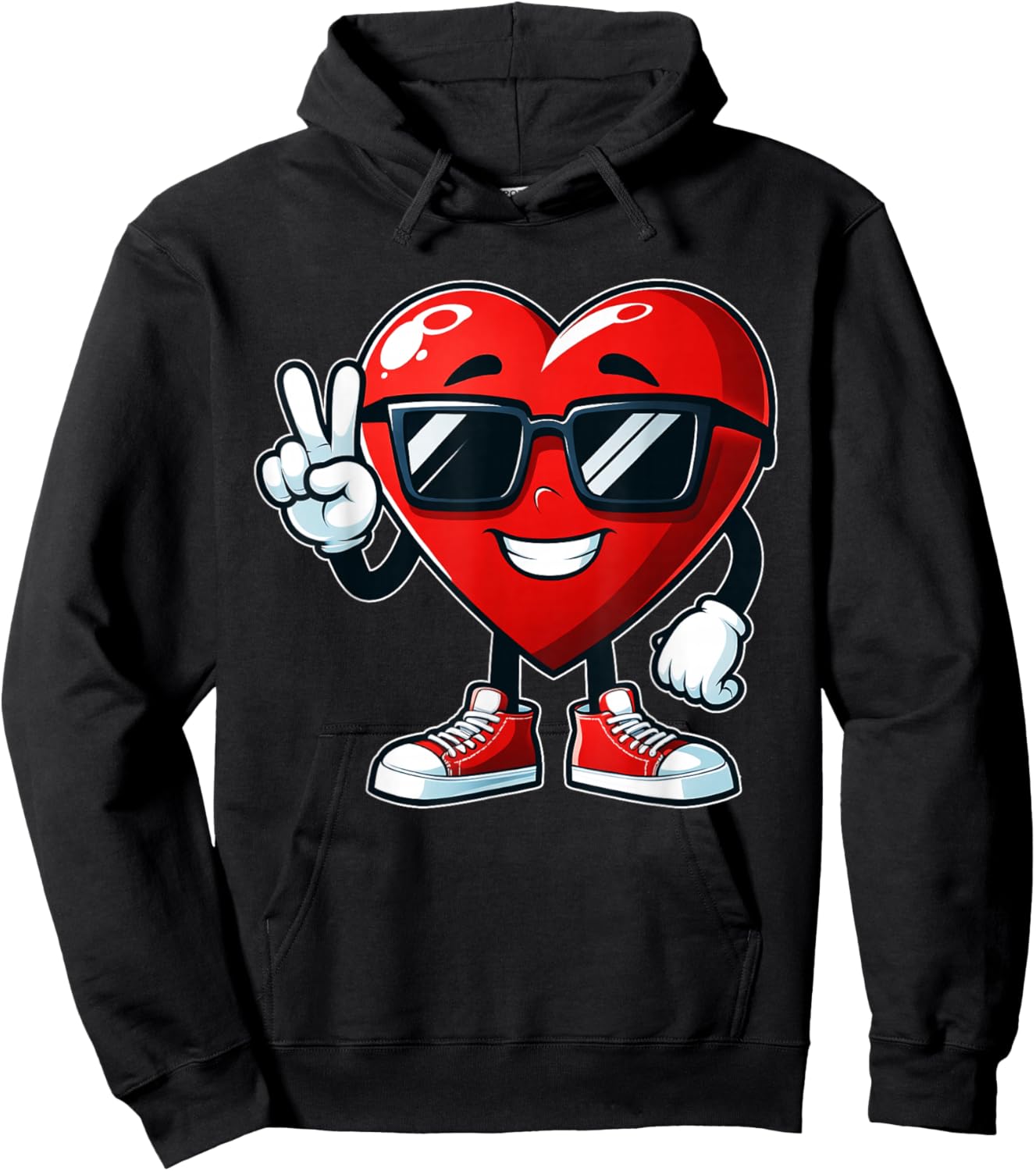 Valentines Vibes Valentines Day For Teens Boys Girls Kids Hoodie - Hoodie | Black