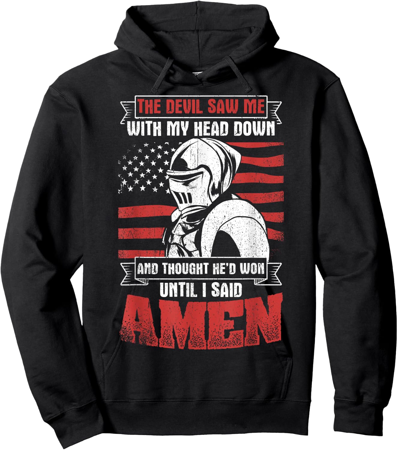 The Devil Saw Me With My Head Down Thought He'D Won Hoodie - Hoodie | Black