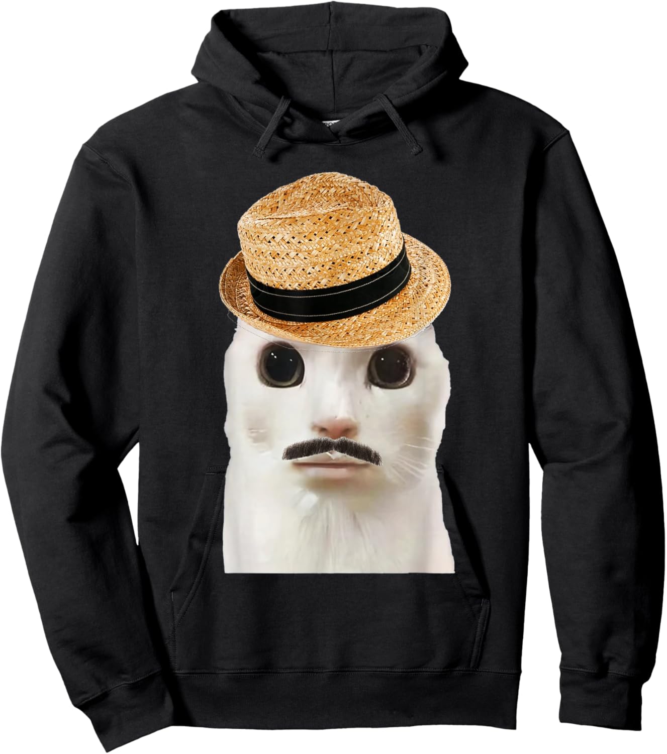 Goofy Ahh Cat Meme Dank Cursed Weirdcore Cringey Banana Cat , Black, S Hoodie - Hoodie | Black
