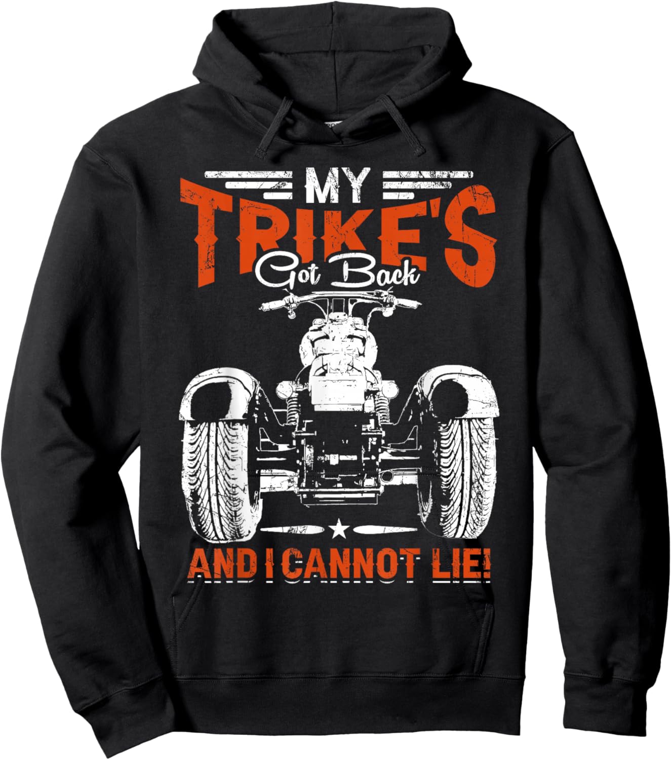 My Trike's Got Back And I Cannot Lie - Motorcycle Trike Hoodie - Hoodie | Black