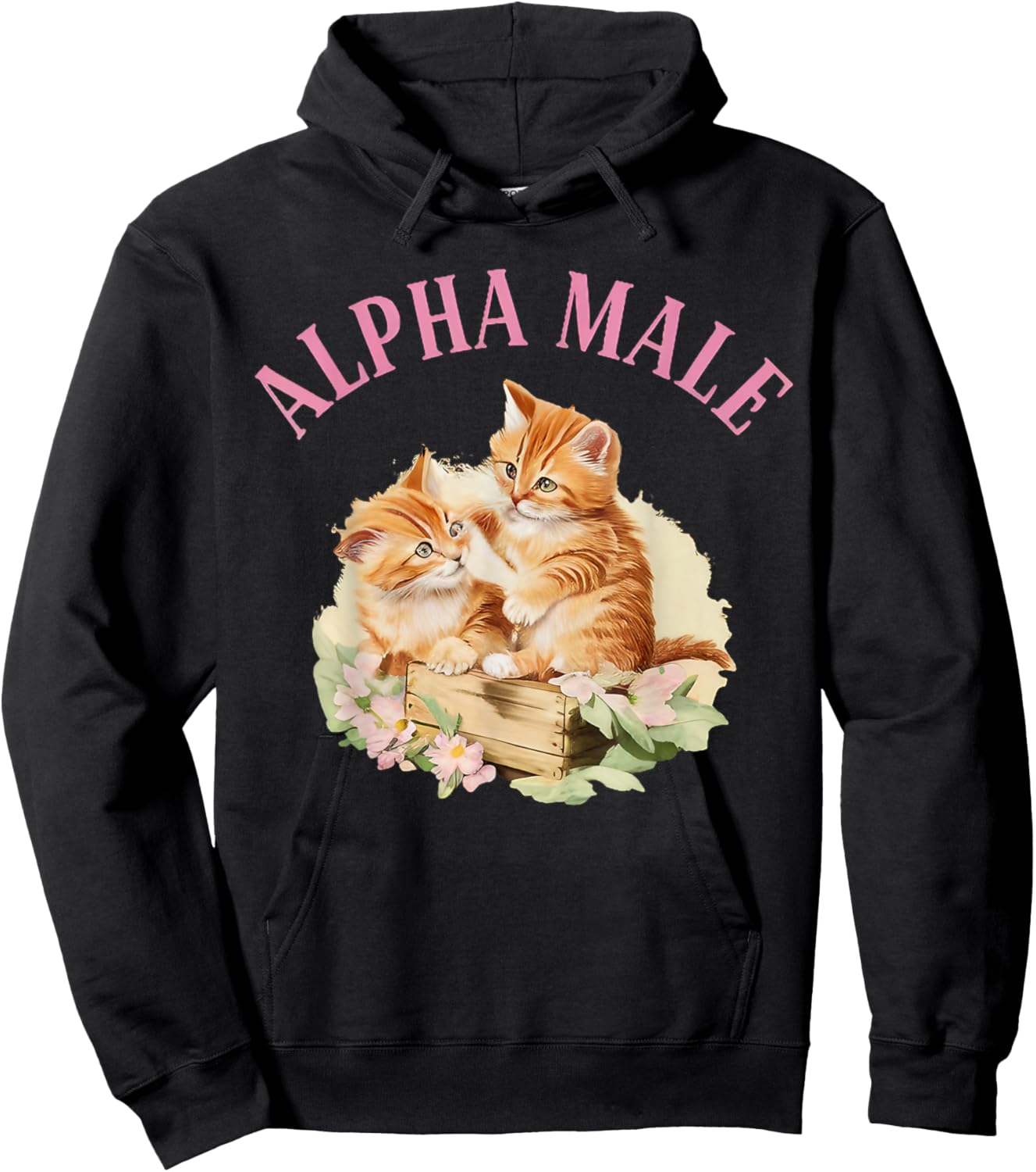 Alpha Male Cute Cat Funny Oddly Specific Dank Meme Hoodie - Hoodie | Black