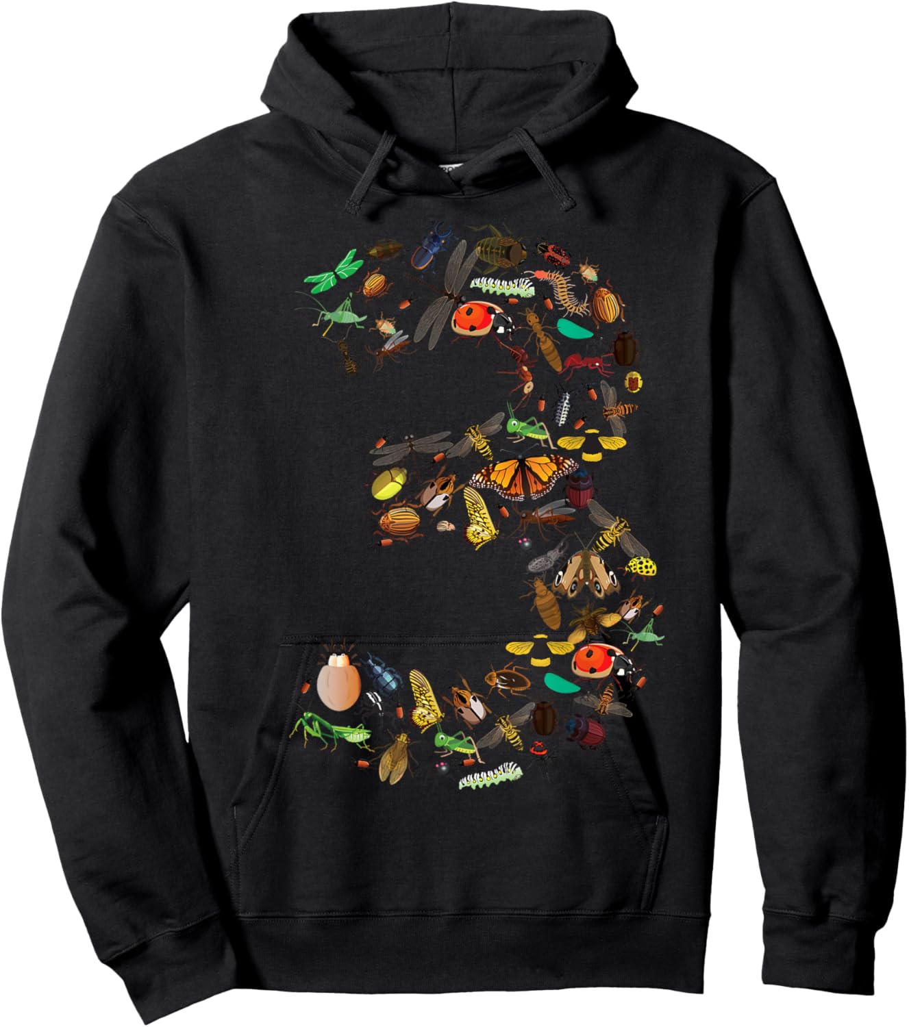 Funny Bugs 3rd Birthday Gift | Cute 3 Years Old Toddler Kid Hoodie - Hoodie | Black