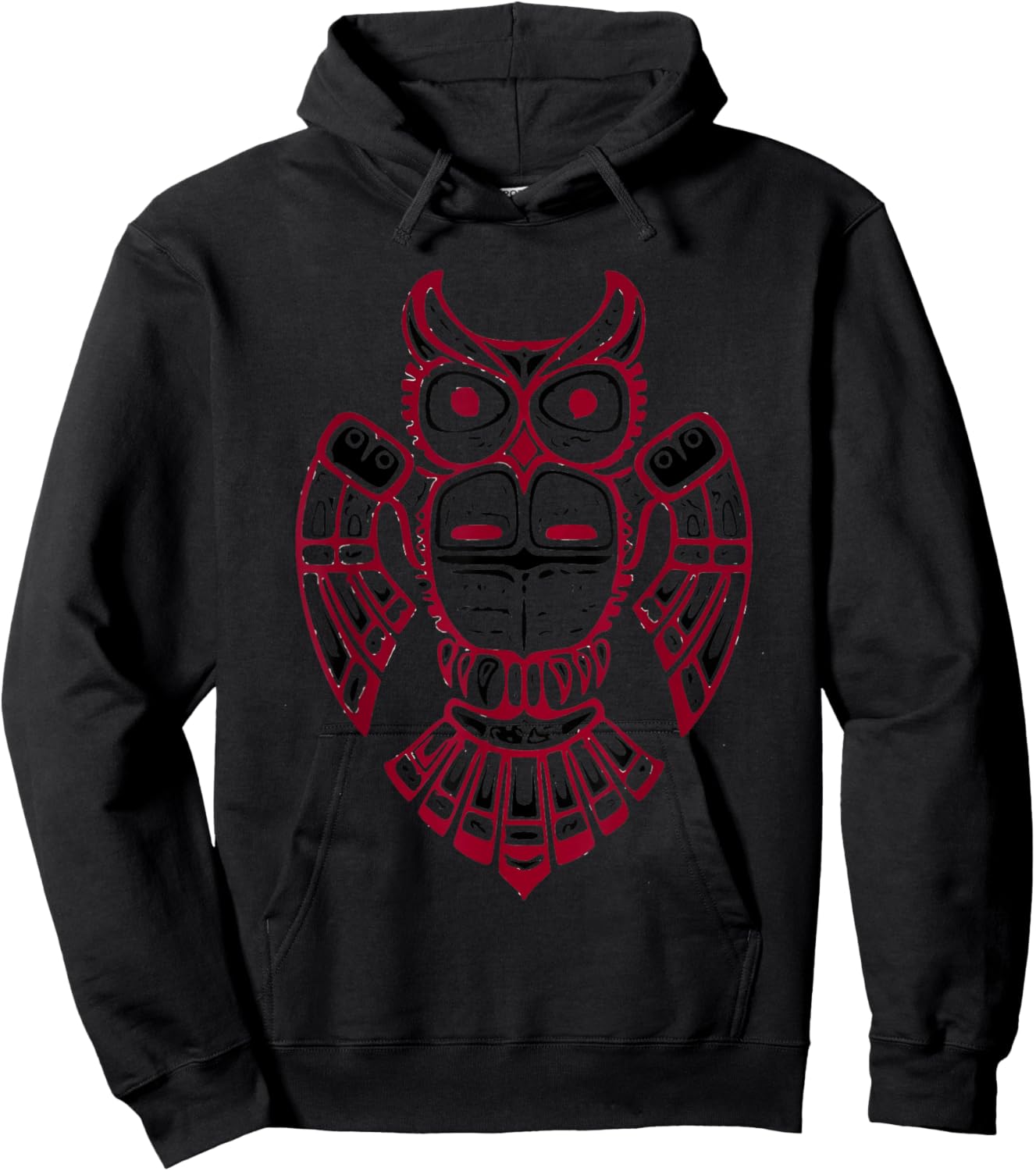 Pacific Northwest tribe art Indian Tlingit Tribal Owl Spirit Hoodie - Hoodie | Black