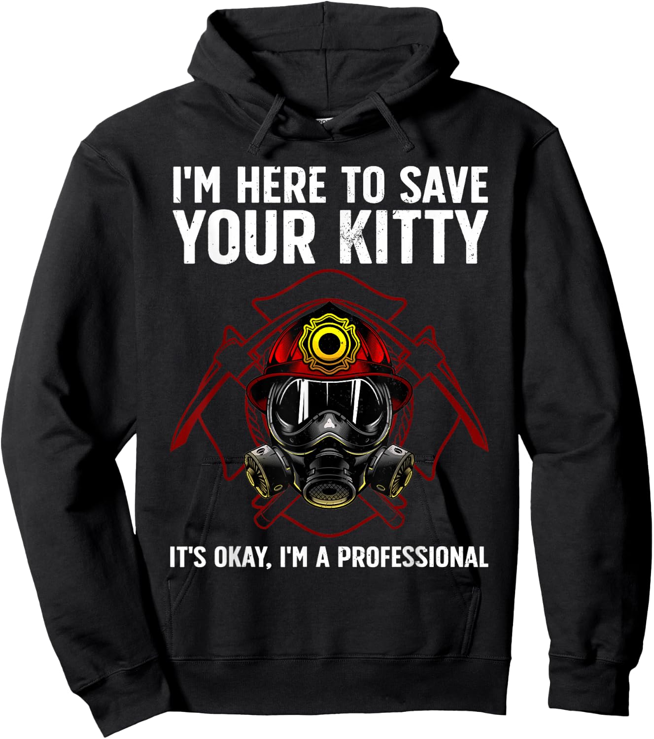 Funny Firefighter Art Women Fireman Gag Fire Fighter Hoodie - Hoodie | Black