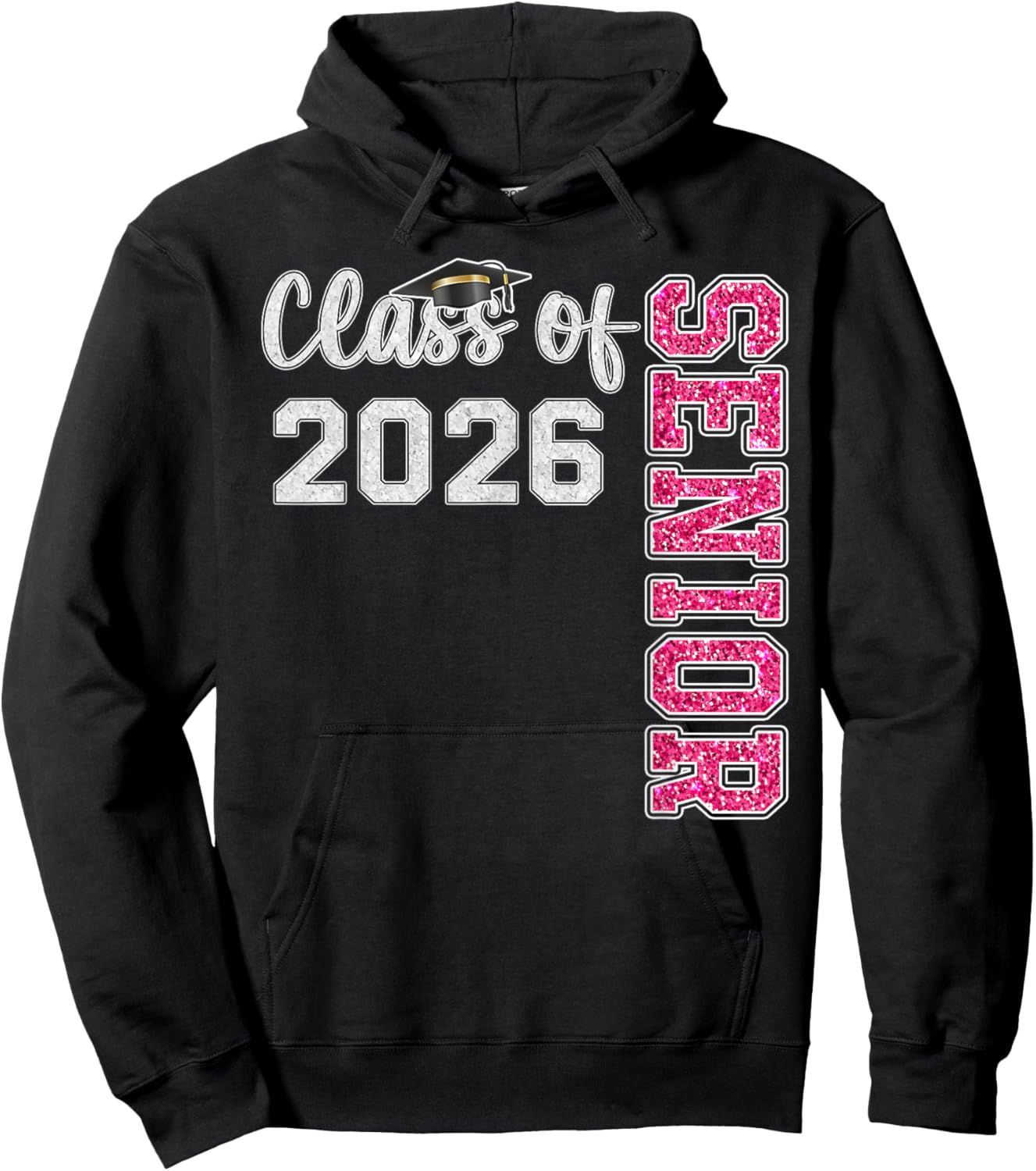 Girls Senior Class of 2026 Graduation 2026 Hoodie - Hoodie | Black