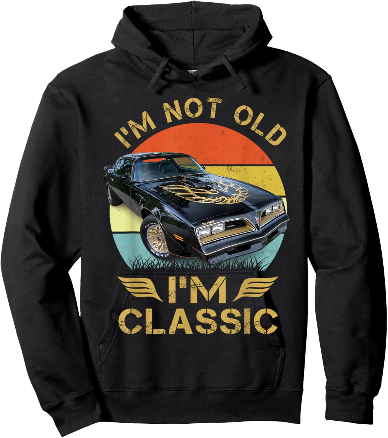 1977 77 trans am vintage black car MUSCLE CARS 70s CLASSIC Hoodie - Hoodie | Black