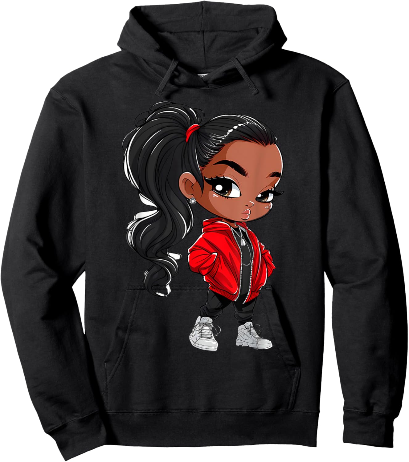 Black Queen Melanin Sistas Women Curly Afro American Hoodie - Hoodie | Black