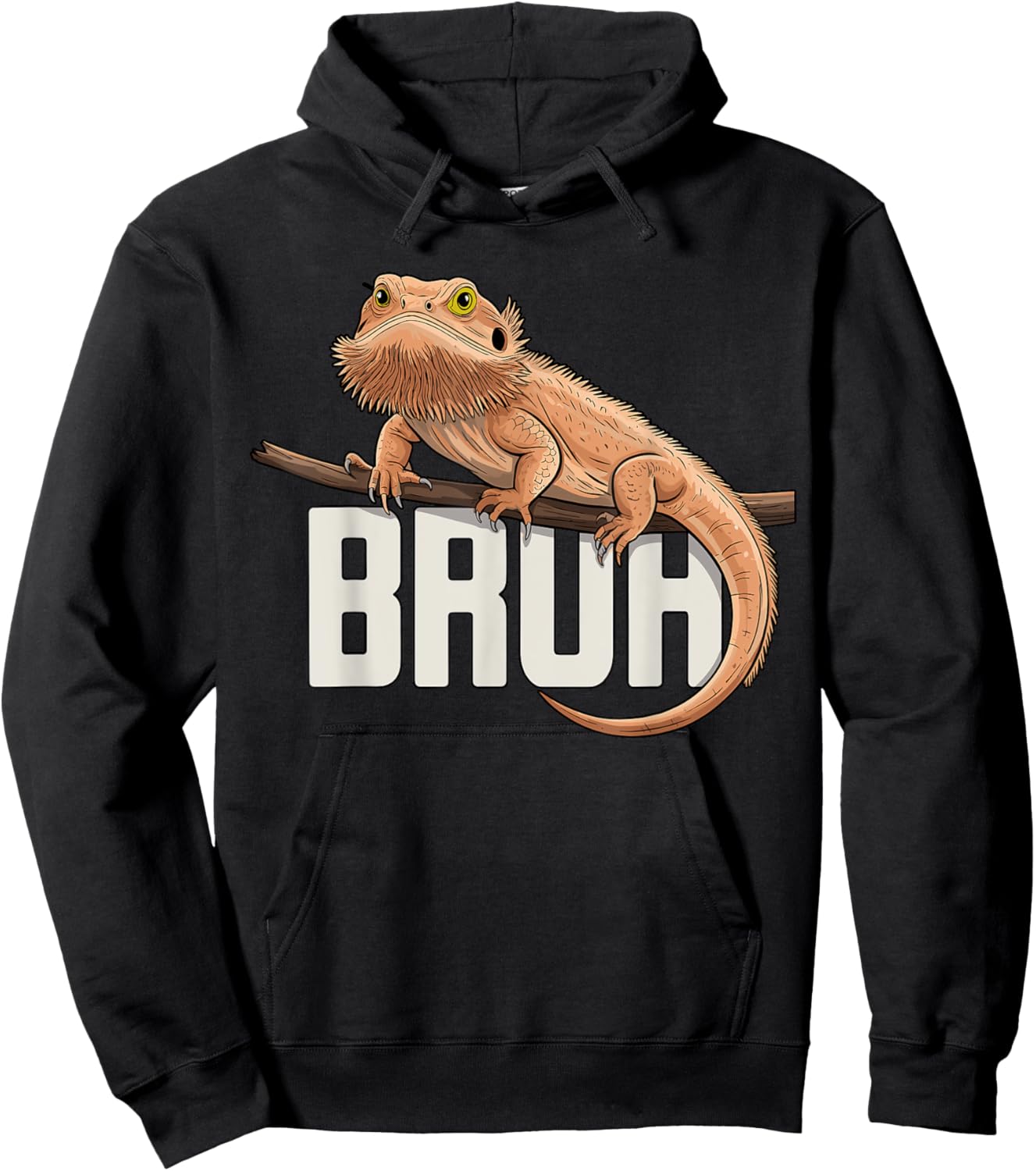 Bruh Bearded Dragon Hoodie - Hoodie | Black