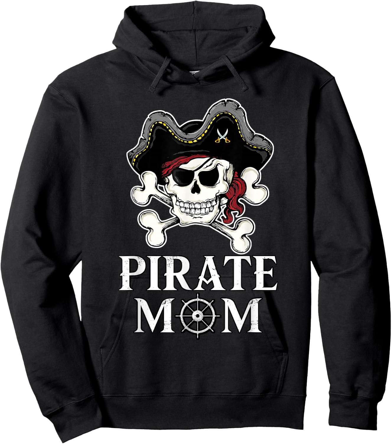 Pirate Mama Pirate Mom Pirate Mother Hoodie - Hoodie | Black