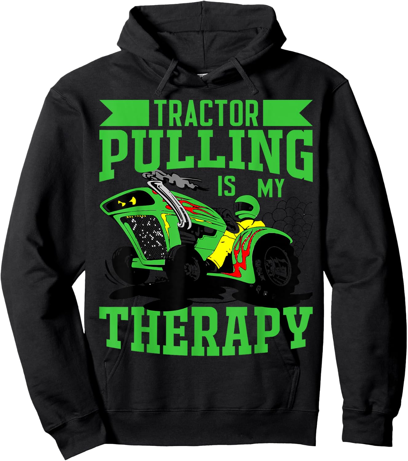 Tractor Towing Full Pull - Men's Black Small Classic Fit Short Sleeve Tractor Pulling Motorsport Hoodie - Hoodie | Black