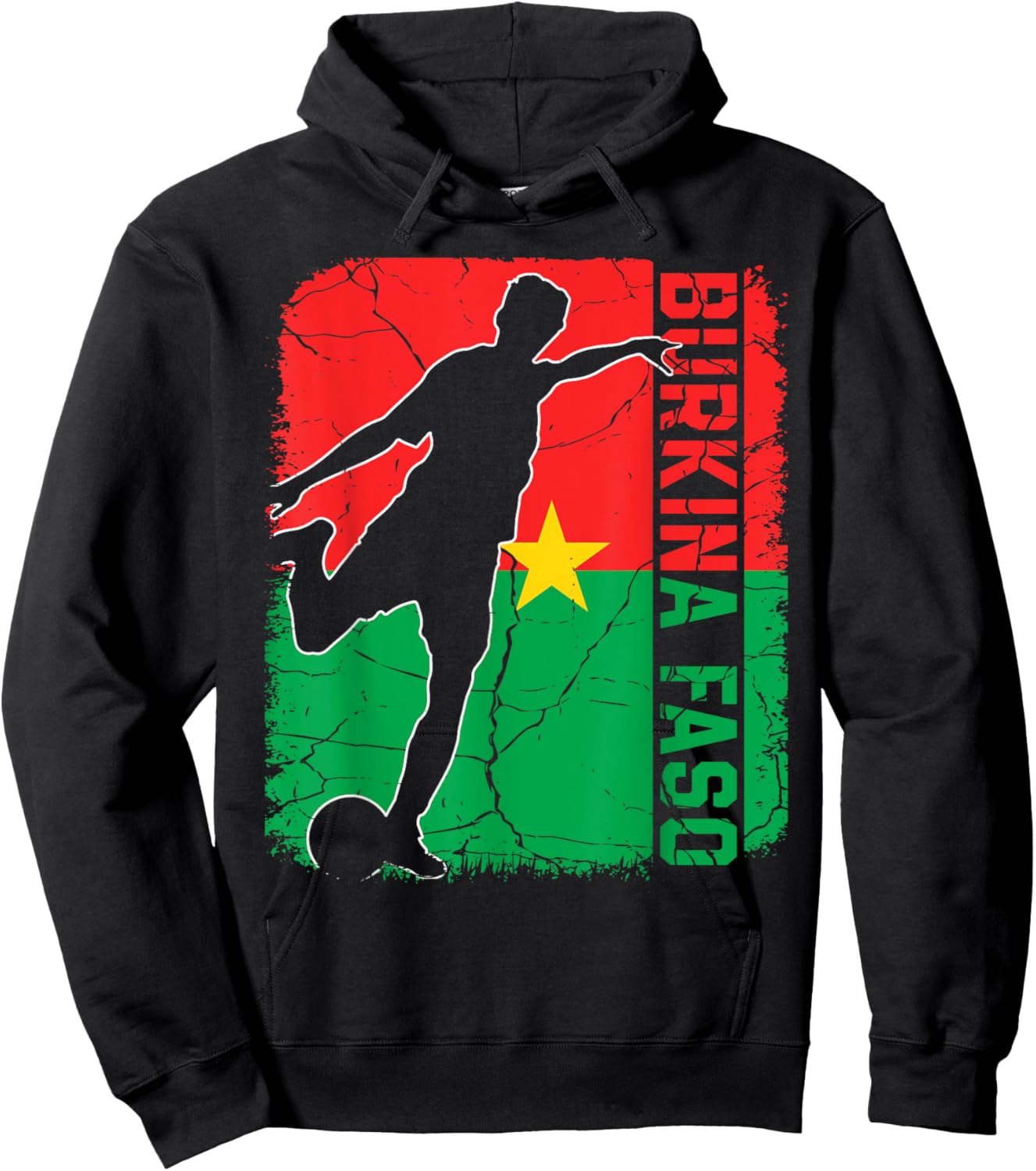 Burkina Faso Soccer Team Burkina Faso Flag Jersey Football Hoodie - Hoodie | Black