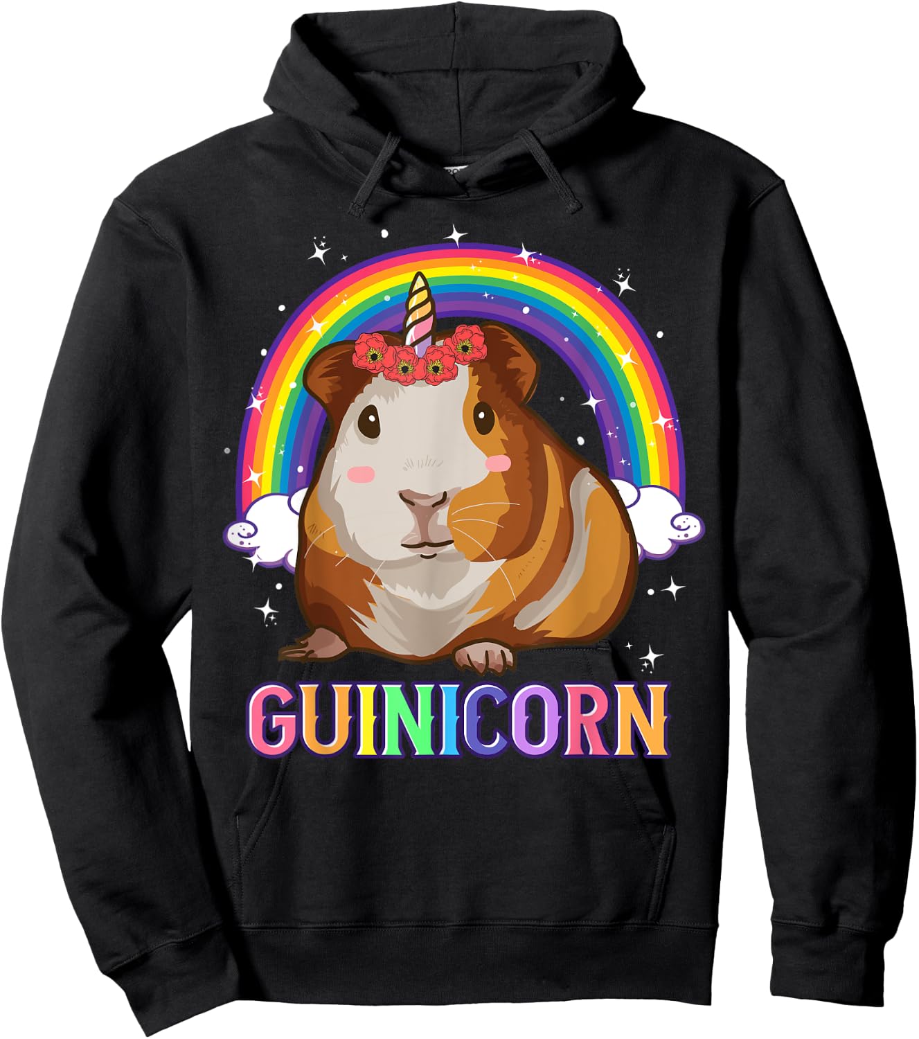 Guinea Pig Shirts For Girls Guinea Pig Unicorn Guinicorn Hoodie - Hoodie | Black