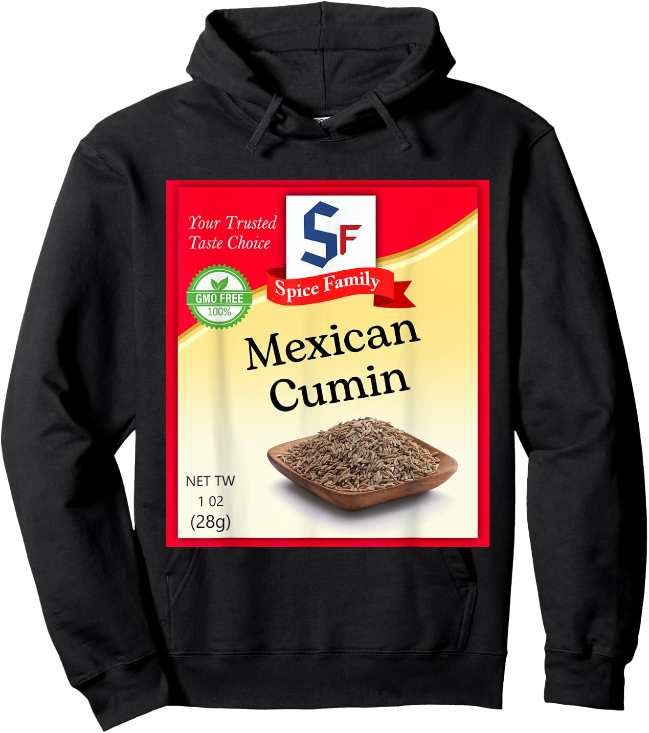 Mexican Cumin Condiment Costume Holiday Spice Costumes Hoodie - Hoodie | Black