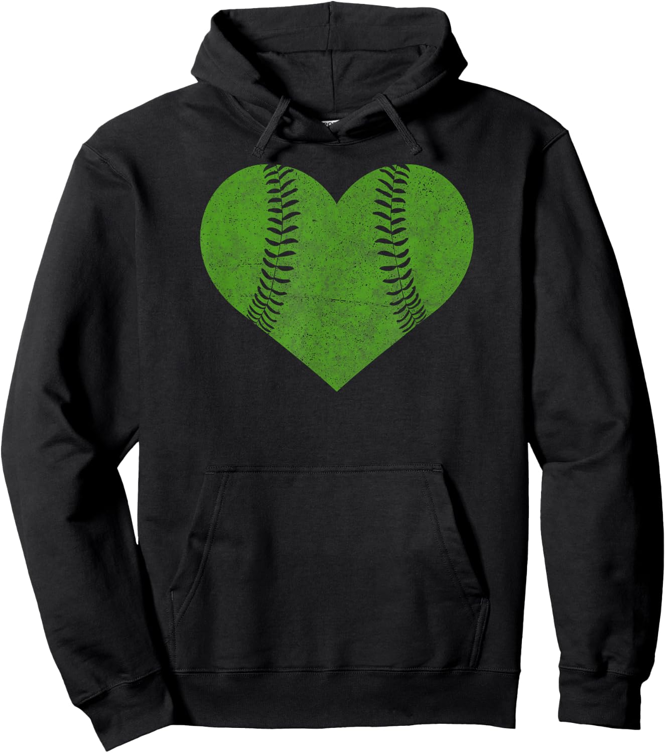 Baseball Heart Shirt Softball Mom Matching Team Gift Green Hoodie - Hoodie | Black