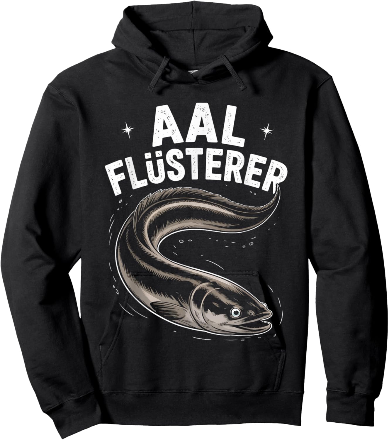 Aalflüsterer Angler Geschenk Lustig Fischer Angeln Aal Hoodie - Hoodie | Black