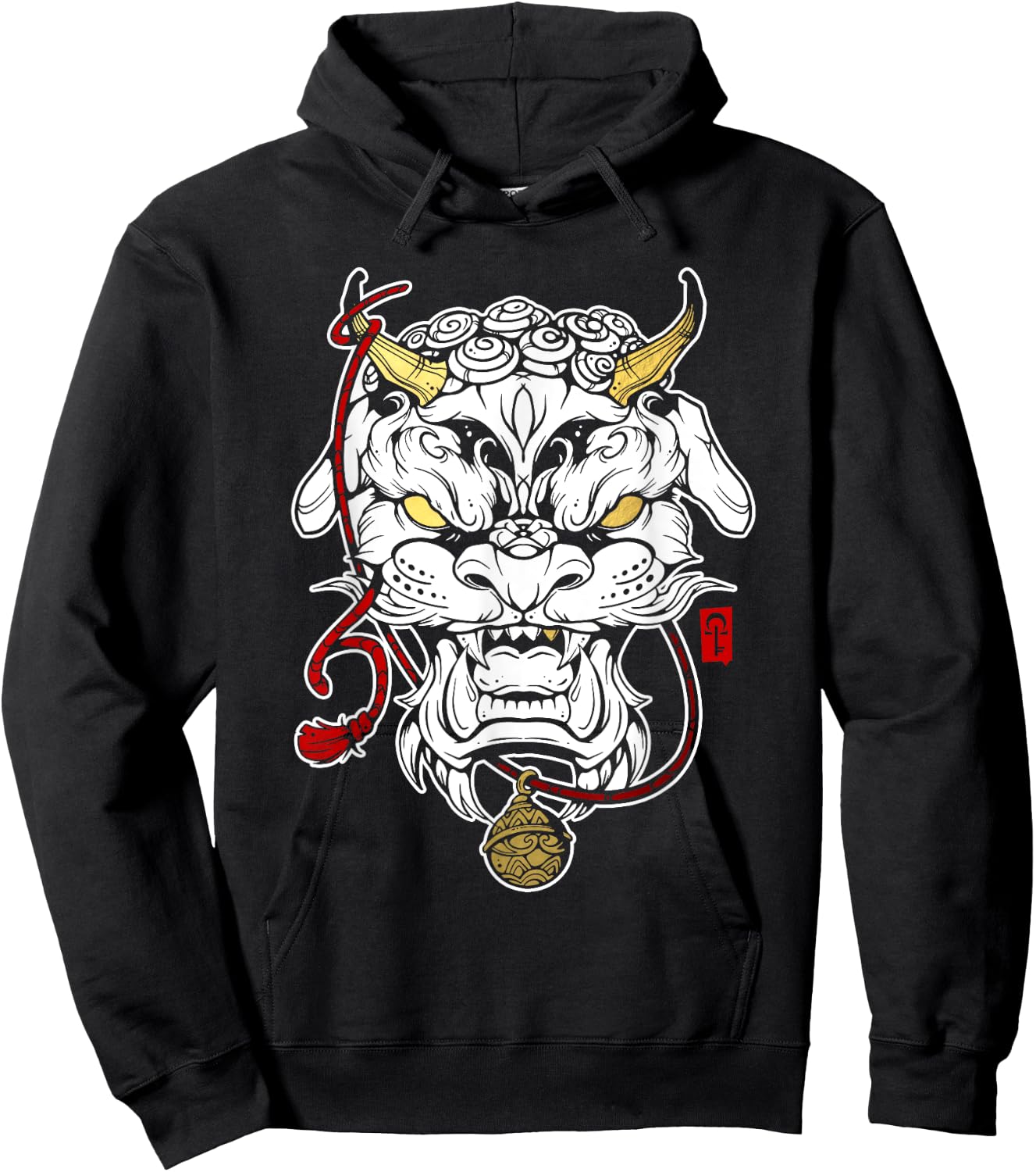 Chinese guardian lion Foo Dog Men Women Hoodie - Hoodie | Black