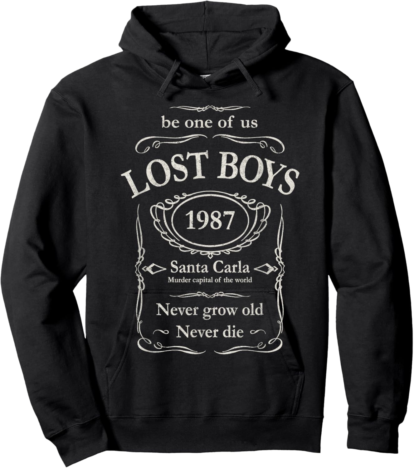 Santa Carla Retro 1987 Vintage Vampire, Classic Horror Boys Hoodie - Hoodie | Black