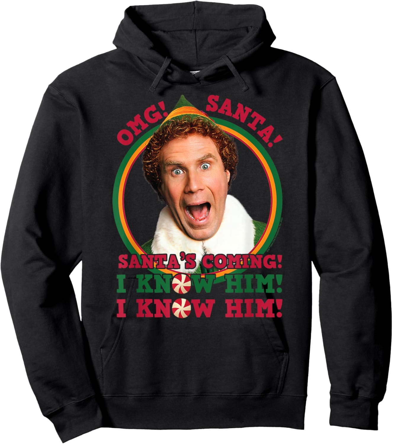 Elf - OMG Santa I Know Him Hoodie - Hoodie | Black
