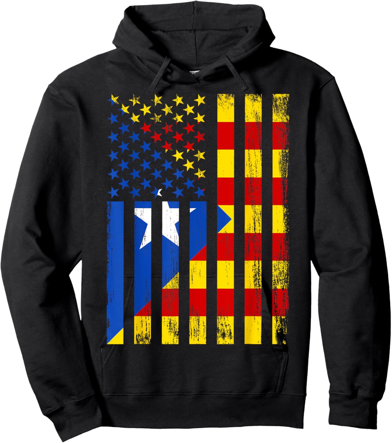 Catalonia & USA Hoodie - Hoodie | Black