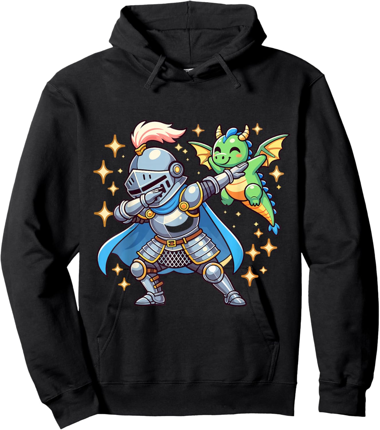 Dabbing Dragon Knight Shirt Ren Faire Funny Medieval Fantasy Hoodie - Hoodie | Black