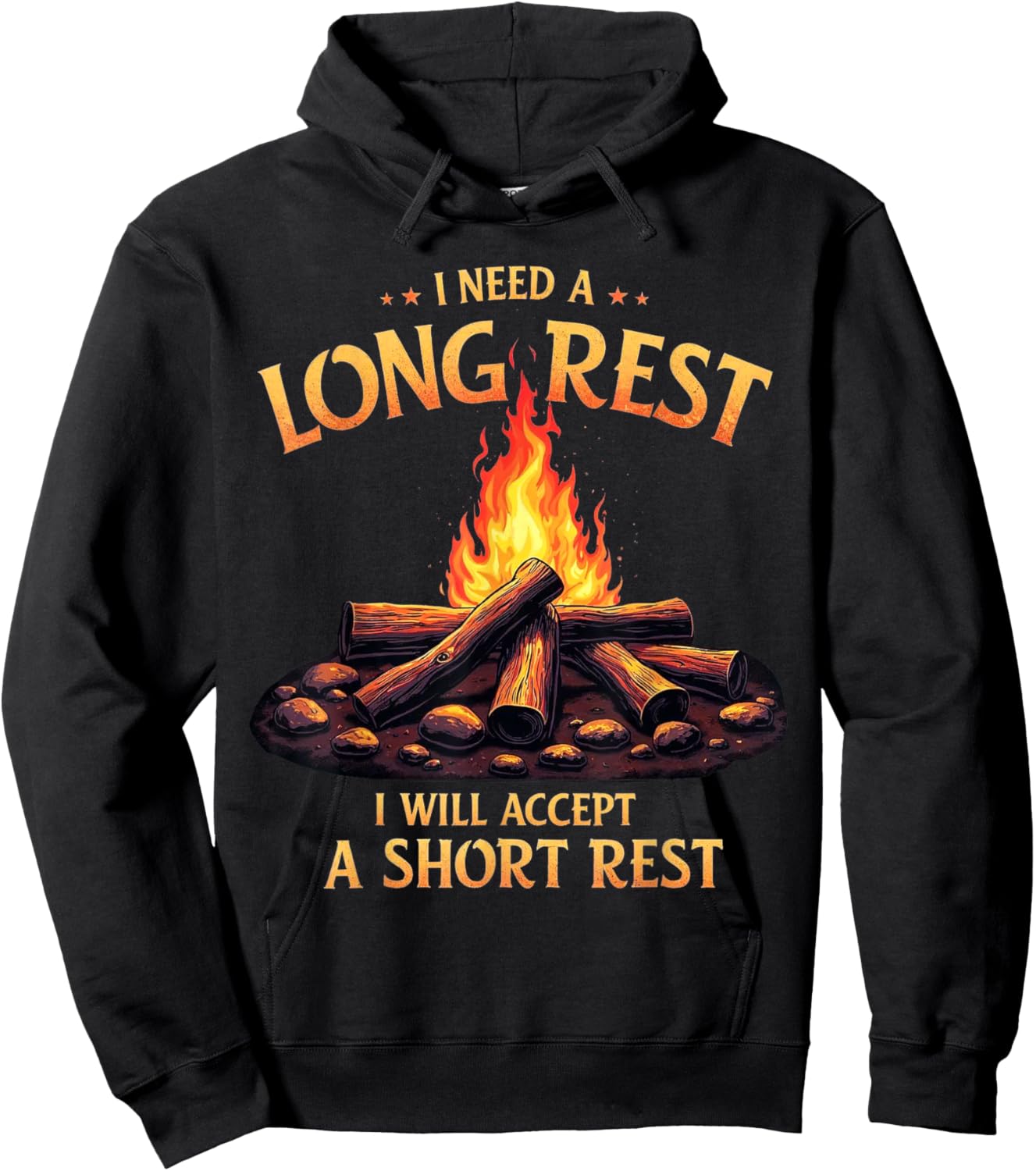 I Need A Long Rest I Will Accept A Short Rest Hoodie - Hoodie | Black