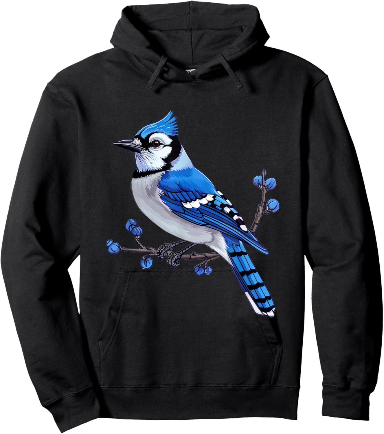 Blue Jay Graphic Hoodie - Hoodie | Black
