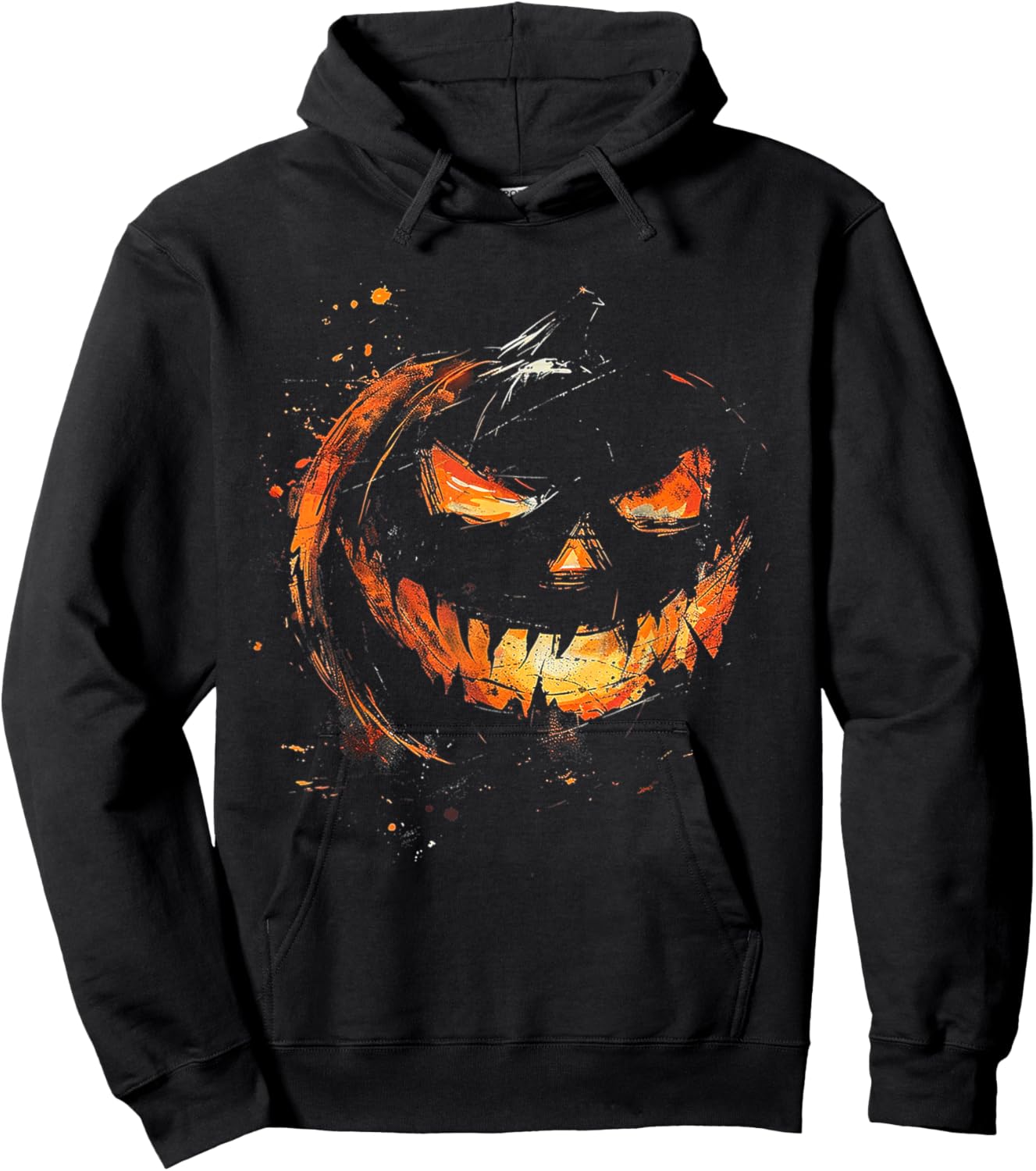 Pumpkin Costume Halloween Spooky Art Pumpkin Hoodie - Hoodie | Black