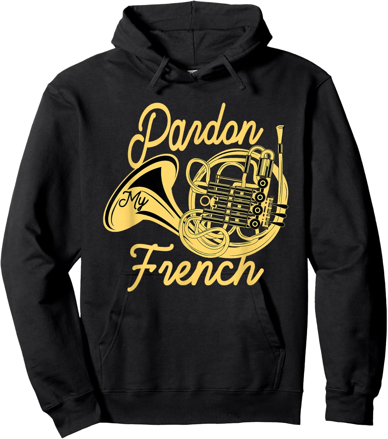 Great French Horn Gift Horn Player Hoodie - Hoodie | Black