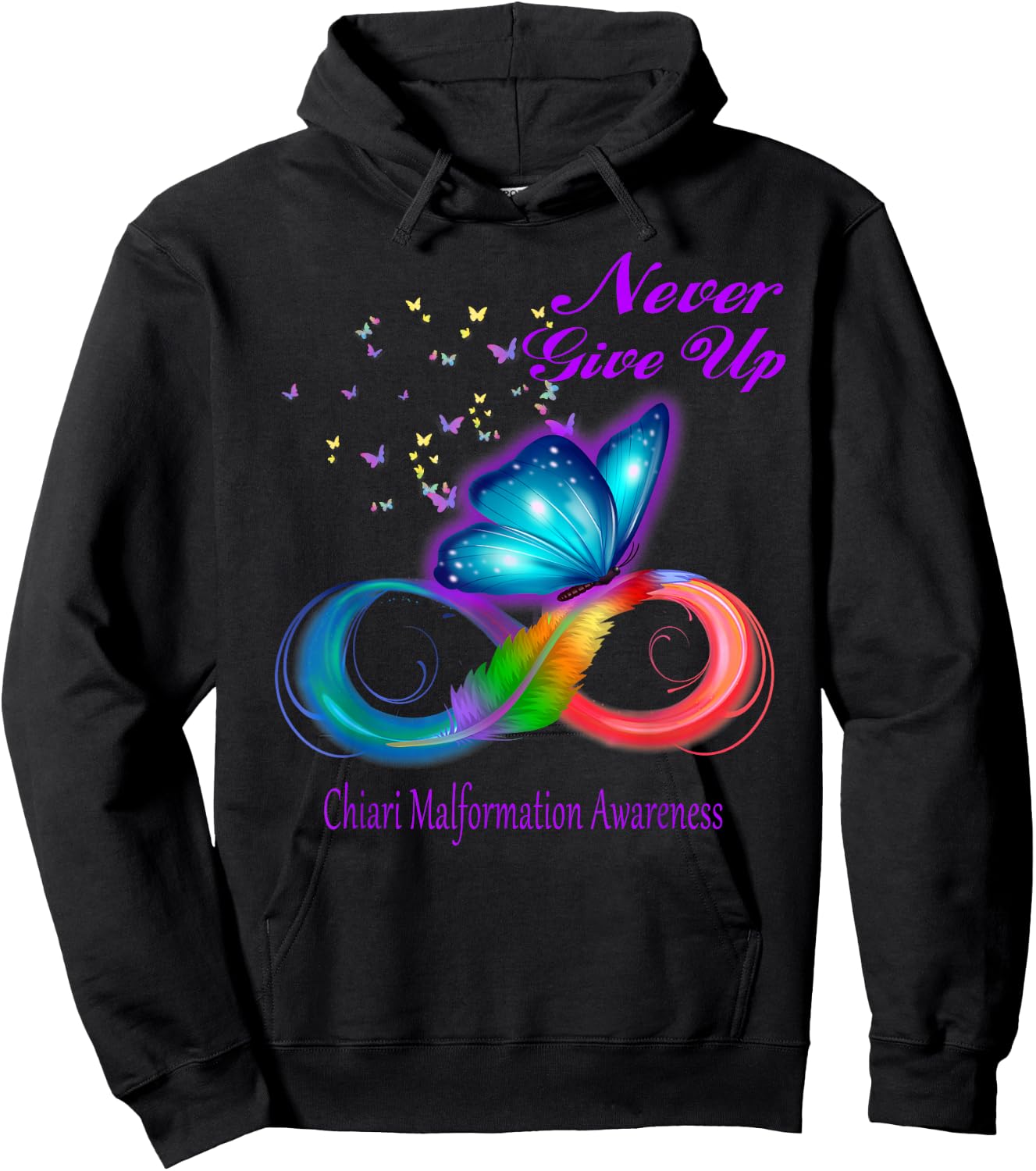 Butterfly Chiari Malformation Awareness Hoodie - Hoodie | Black