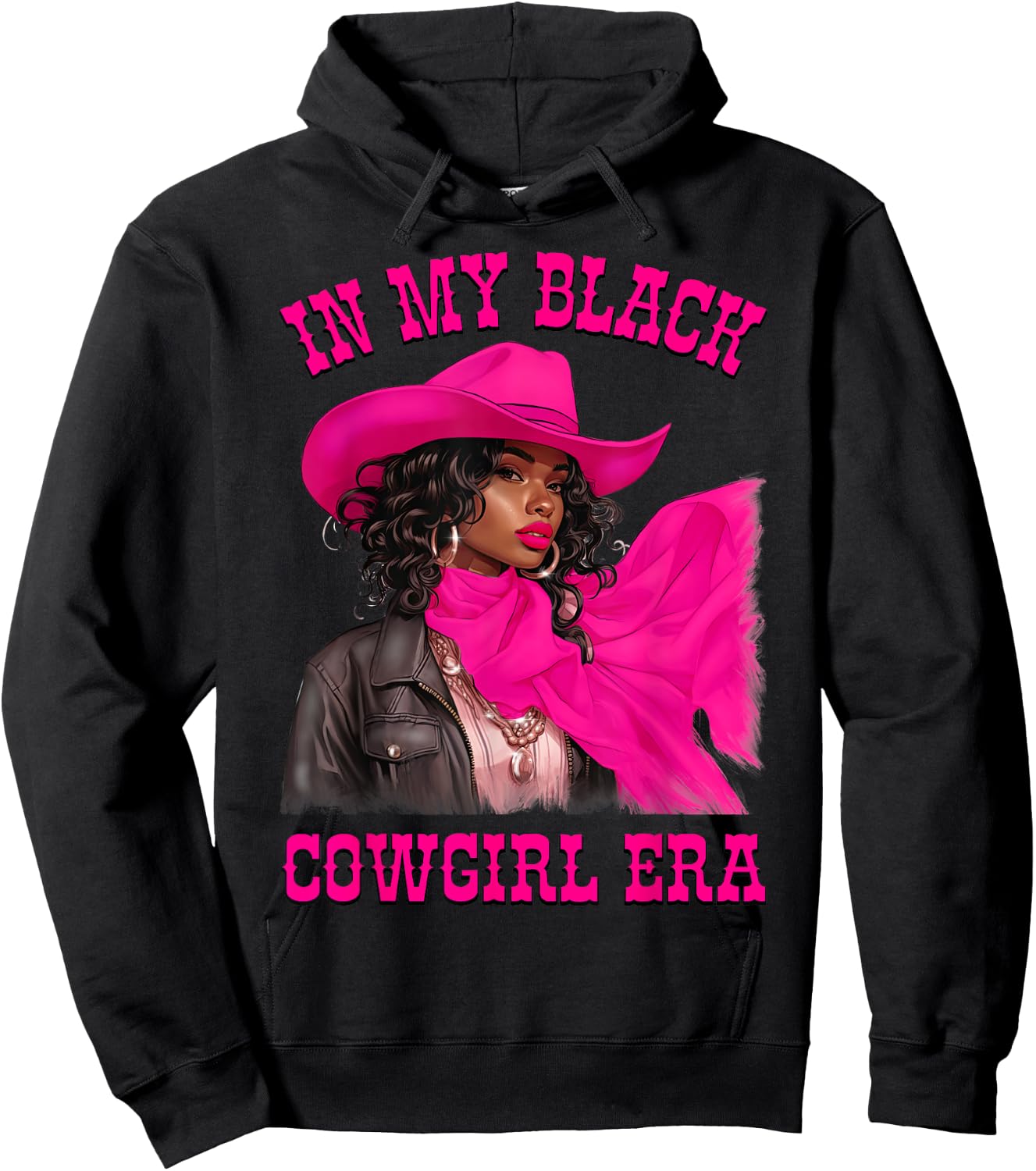 In My Black Cowgirl Era African American Rodeo Cowgirls Hoodie - Hoodie | Black