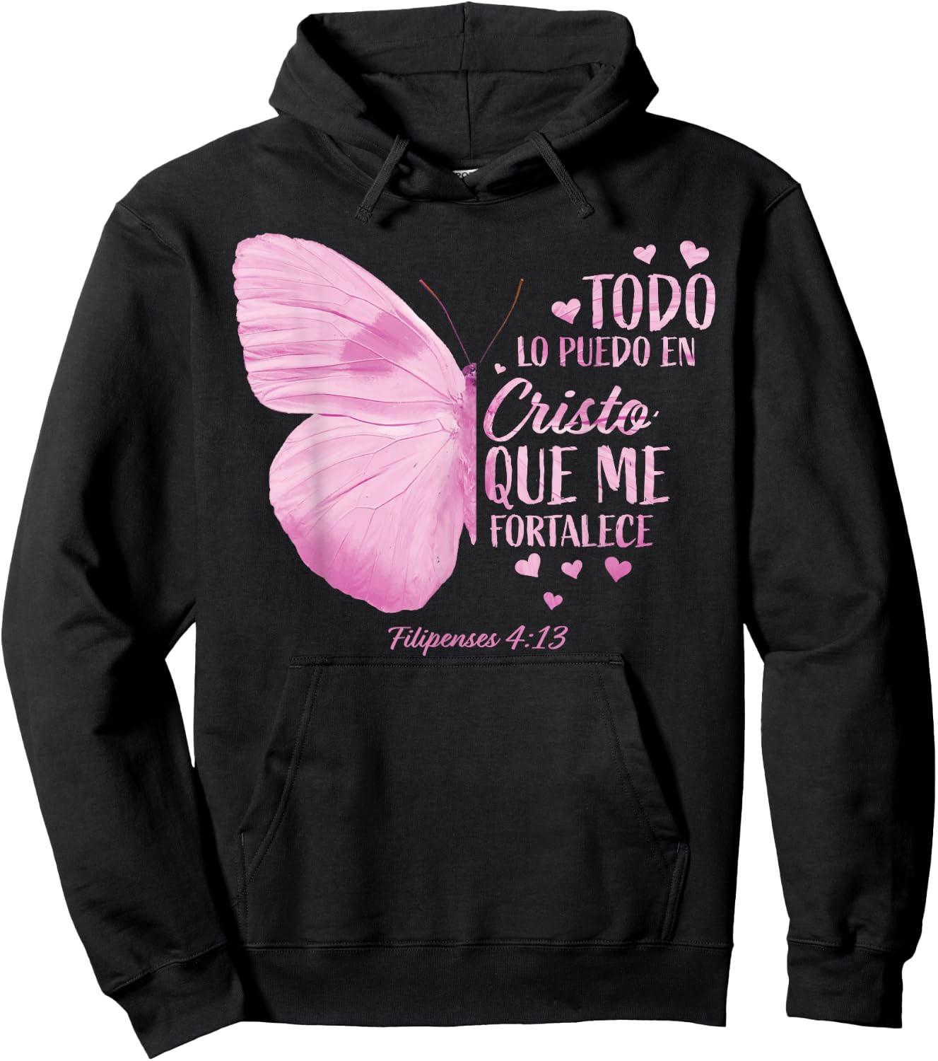 Christian Gift Women Spanish Religious Verse Sayings Her Mom Hoodie - Hoodie | Black