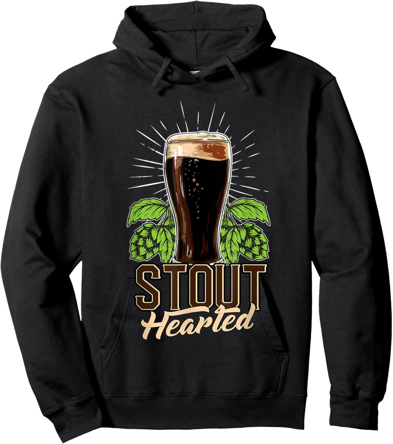 Stout-Hearted Craft Beer Connoisseur Funny Beer Lover Hoodie - Hoodie | Black
