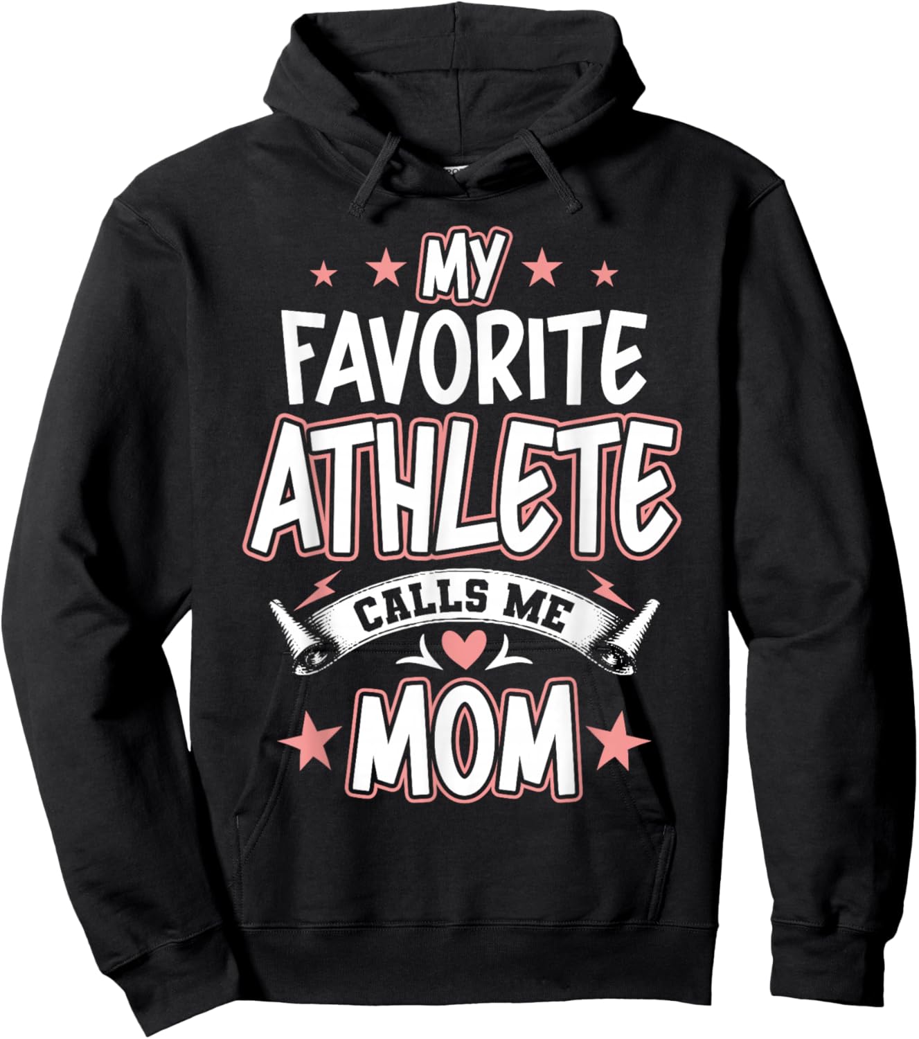 My Favorite Athlete Calls Me MOM Hoodie - Hoodie | Black