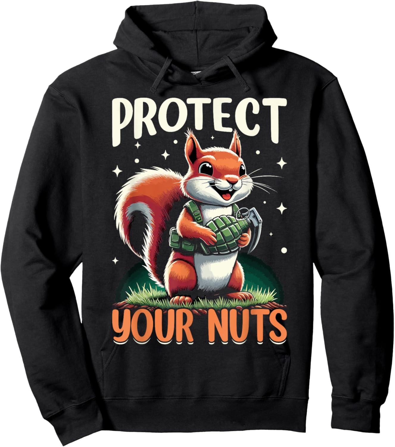 Squirrel Animal Lover Funny Squirrels Hoodie - Hoodie | Black