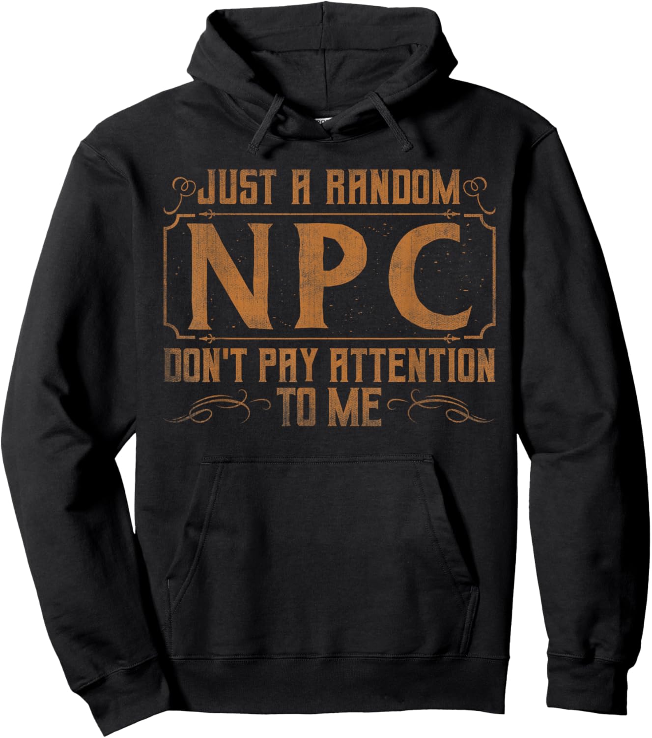Funny LARP Shirts & Role Play Larper Gifts Just A Random Npc Adults Black Short Sleeve Small LARP Hoodie - Hoodie | Black