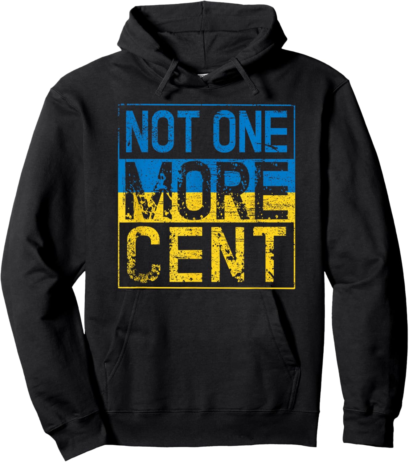 Not One More Cent Conservative Republican Ukraine Anti Biden Hoodie - Hoodie | Black