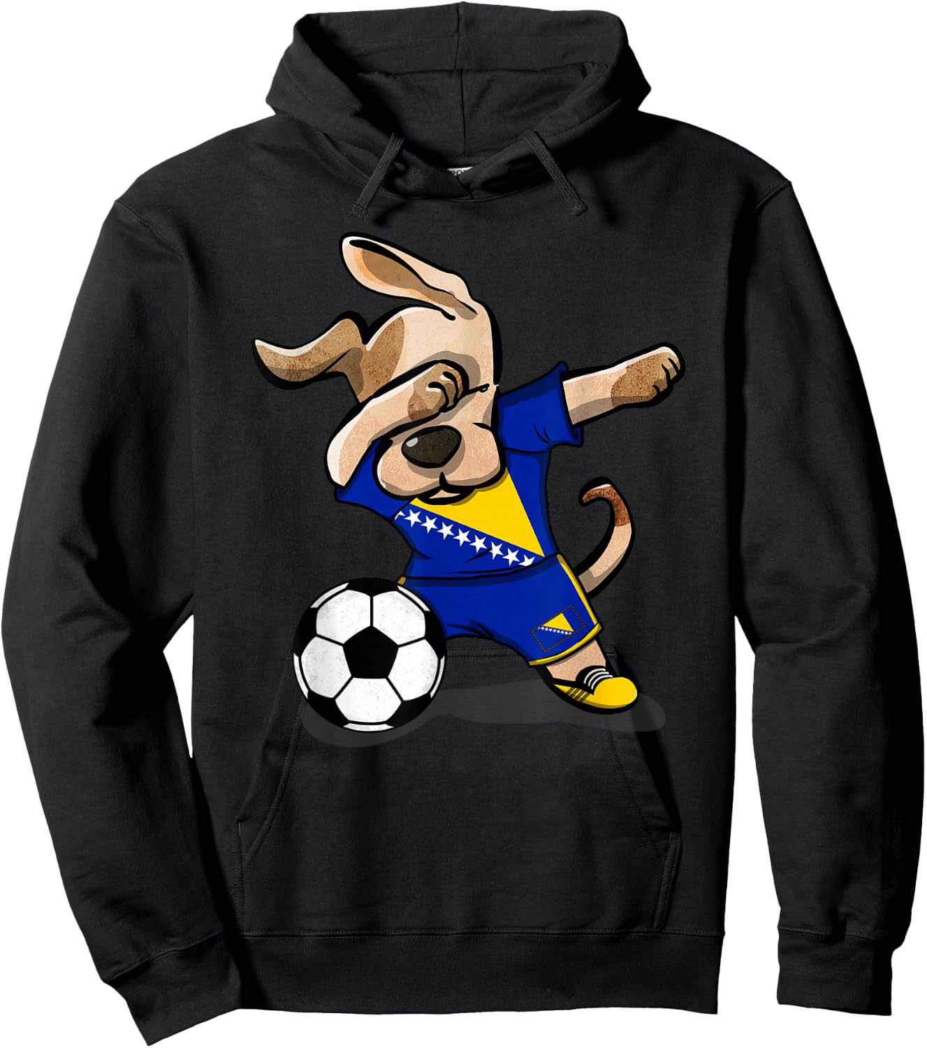Bosnia Herzegovina Soccer Jersey Bosnian Football Lover Gift Hoodie - Hoodie | Black