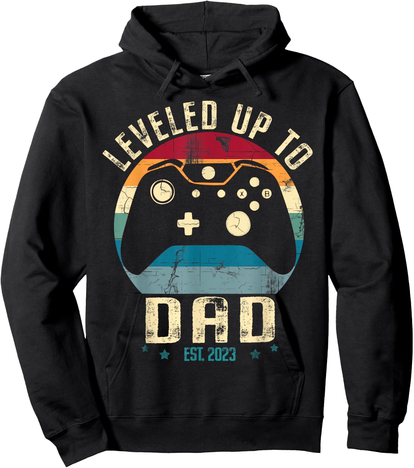 I Leveled up to Daddy 2023 Promoted To Dad Soon To Be Dad Hoodie - Hoodie | Black