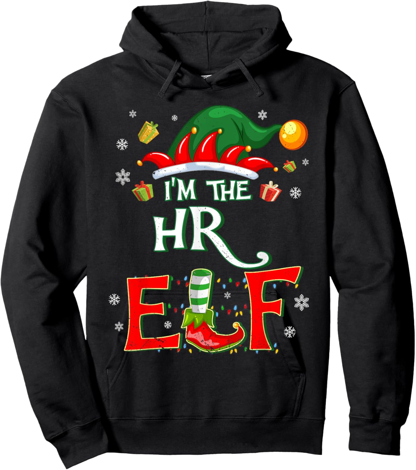 Im The HR Elf Fun Christmas HR Manager Hoodie - Hoodie | Black