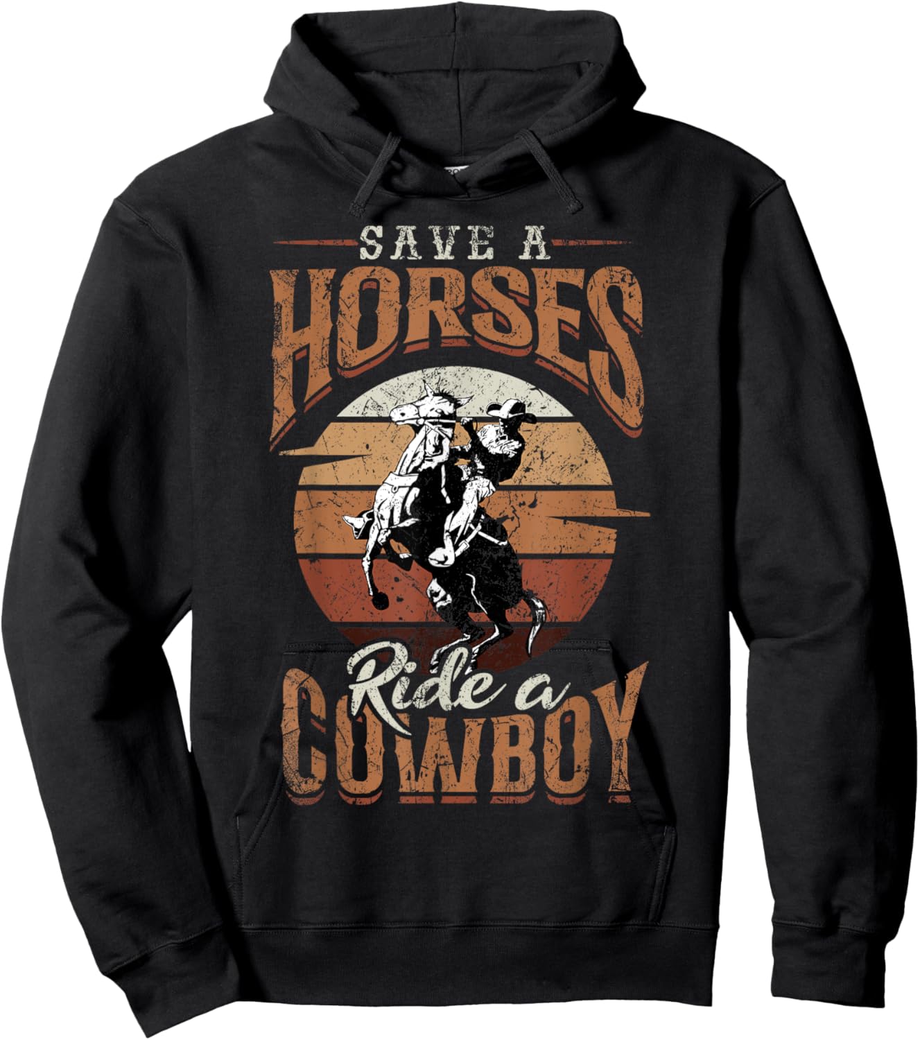 Save A Horse - Ride A Cowboy Rodeo Cowboy Hoodie - Hoodie | Black