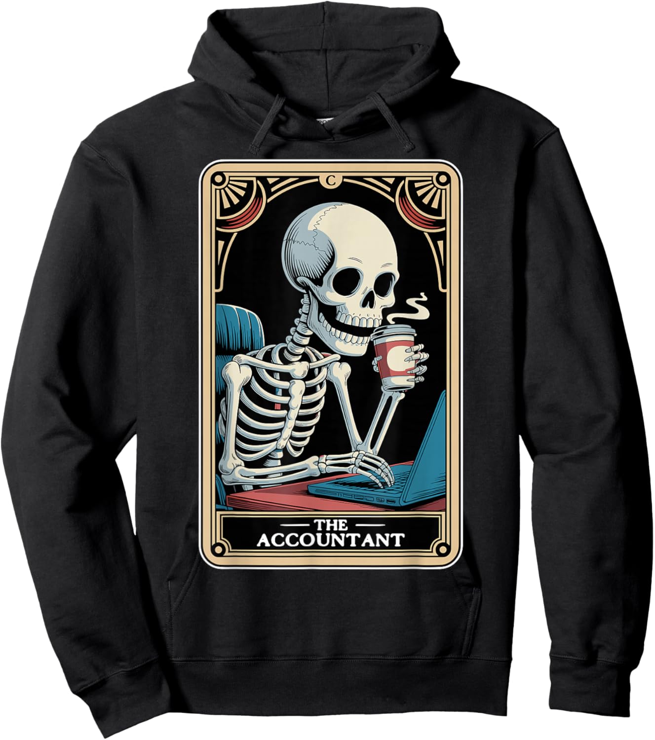 The Accountant Tarot Card Funny Accounting CPA Bookkeeper Hoodie - Hoodie | Black