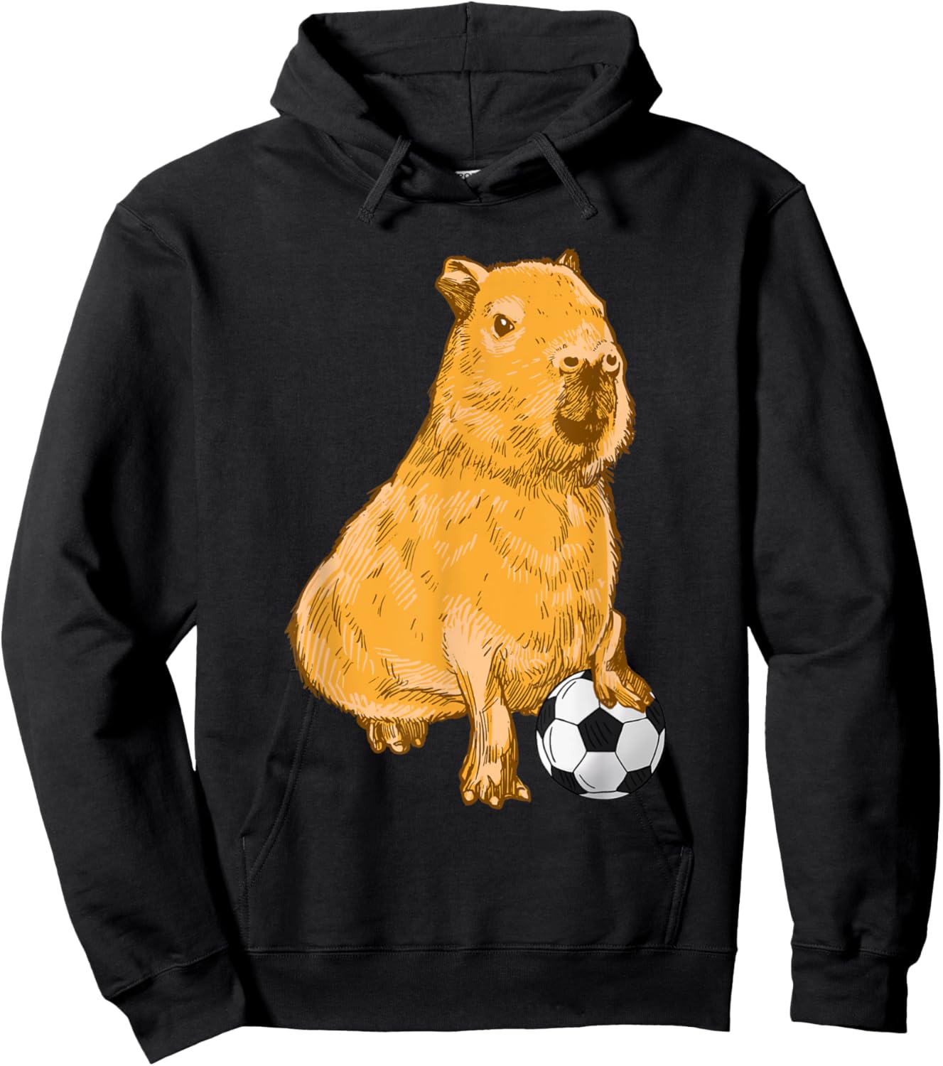 Capybara soccer Hoodie - Hoodie | Black