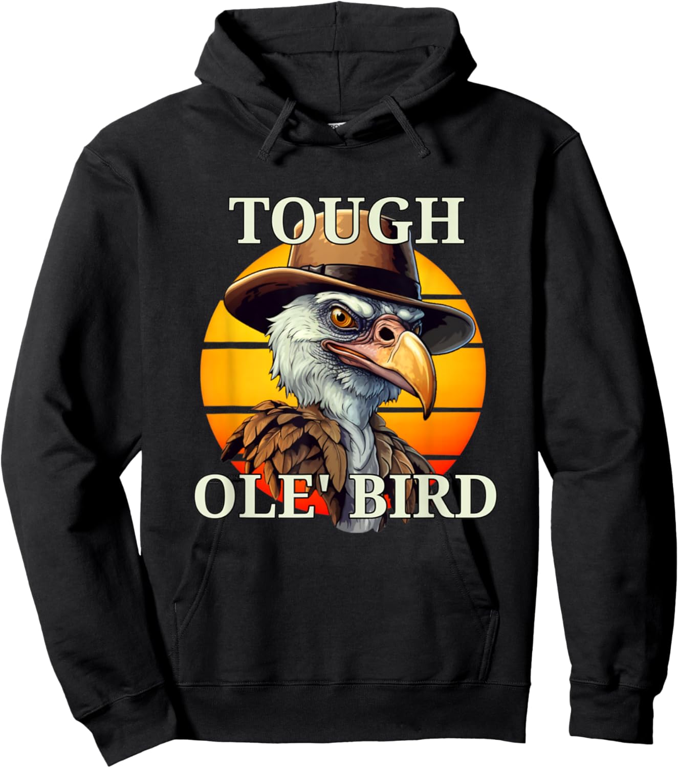 Grandpa Tough Old Bird Buzzard Funny Tough Old Man Joke Hoodie - Hoodie | Black