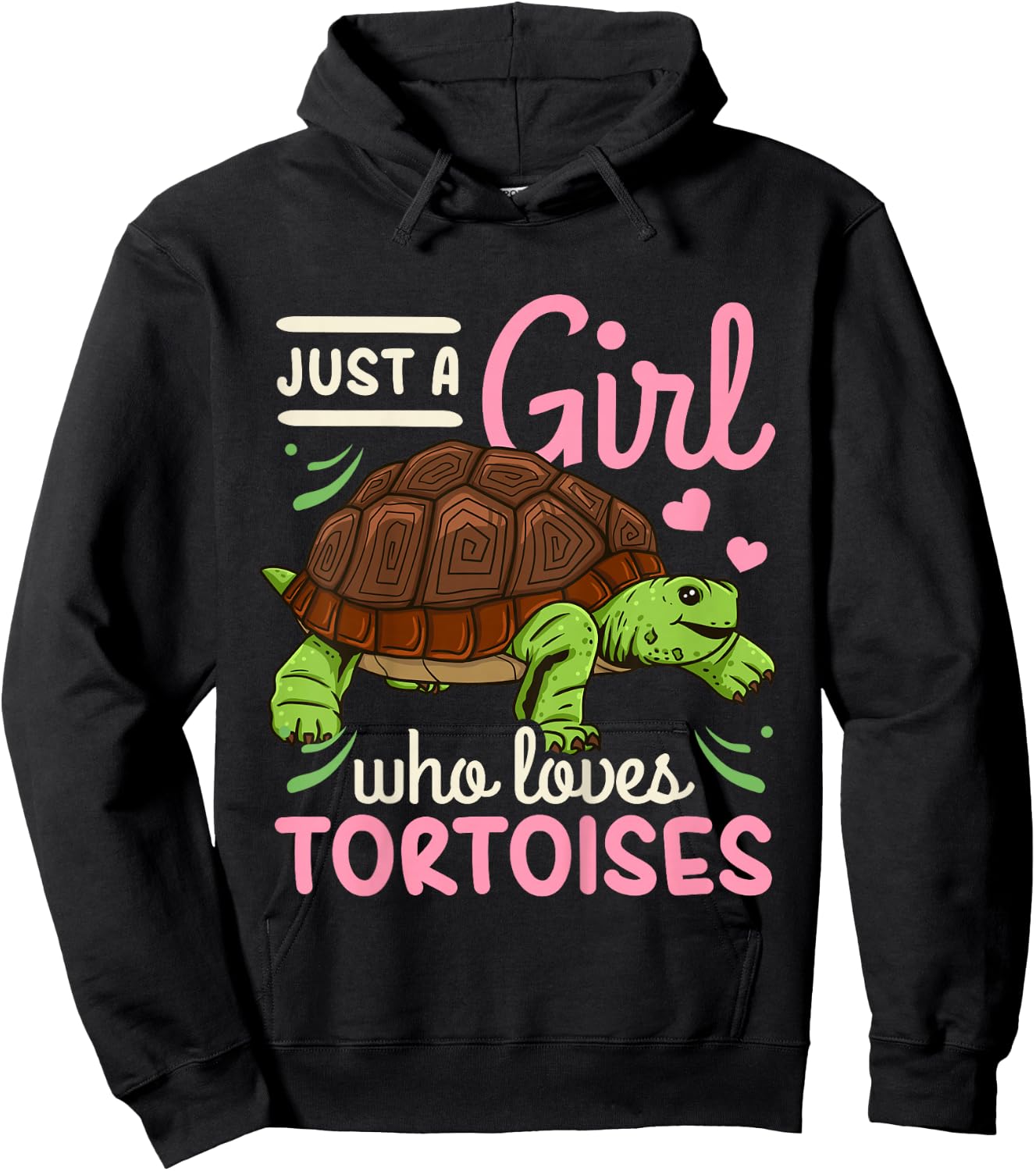 Kids Tortoise Just A Girl Who Loves Tortoises Hoodie - Hoodie | Black