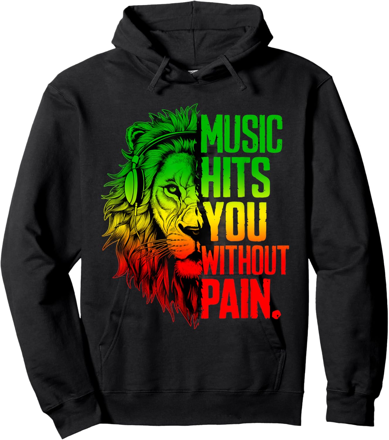 Rasta Reggae Lion Of Judah Rastafari Roots Jamaican Pride Hoodie - Hoodie | Black