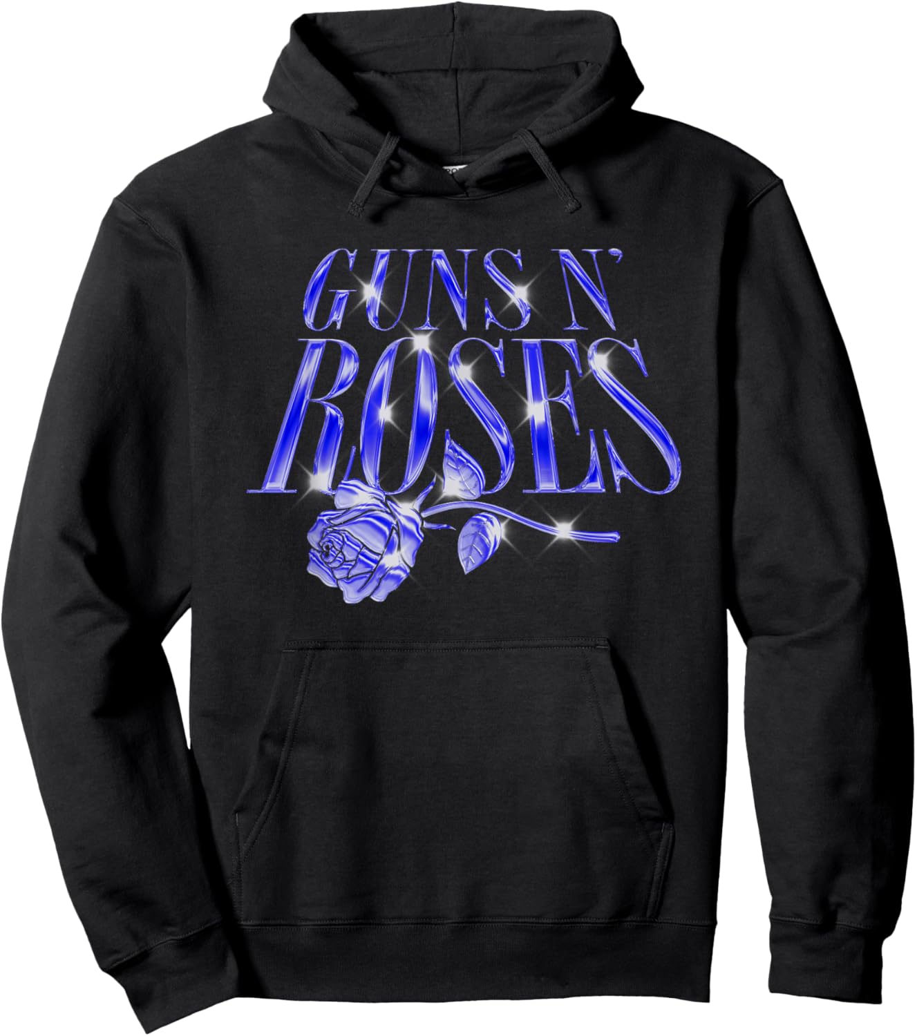 Official Guns N' Roses Chrome Logo Hoodie - Hoodie | Black
