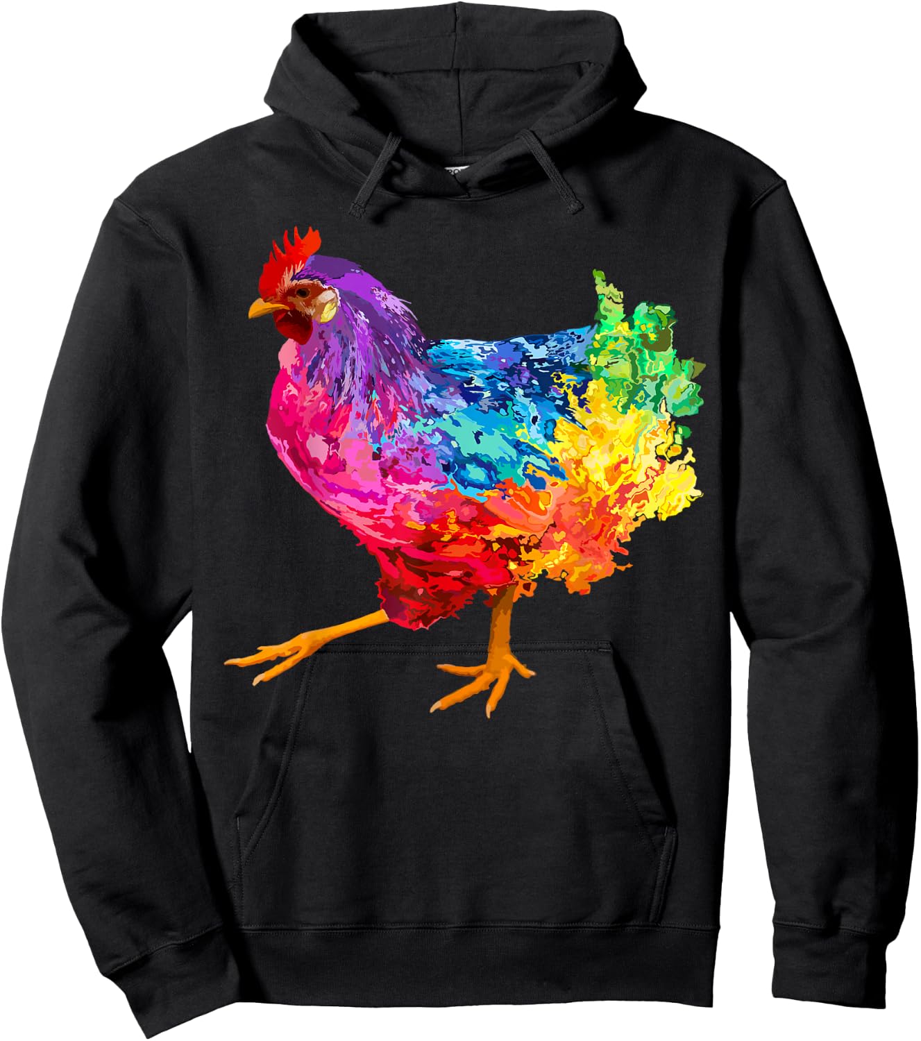 Chicken Lover Gifts Chicken Colorful Cool Hen Hoodie - Hoodie | Black