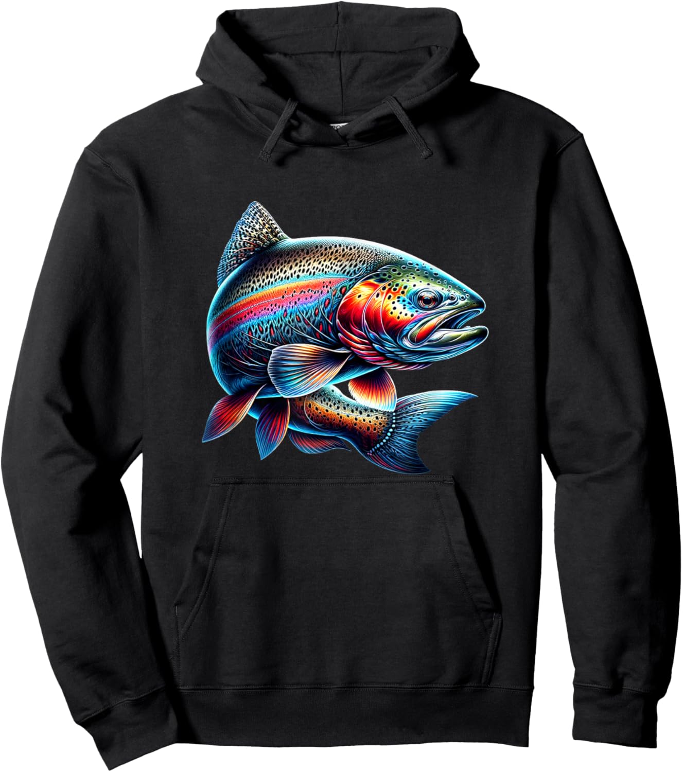 Rainbow Trout Fishing Hoodie - Hoodie | Black